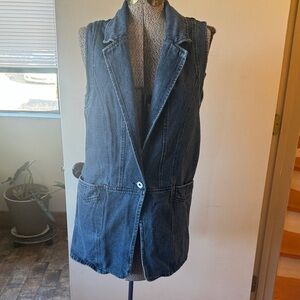 Denim Sleeveless Vest